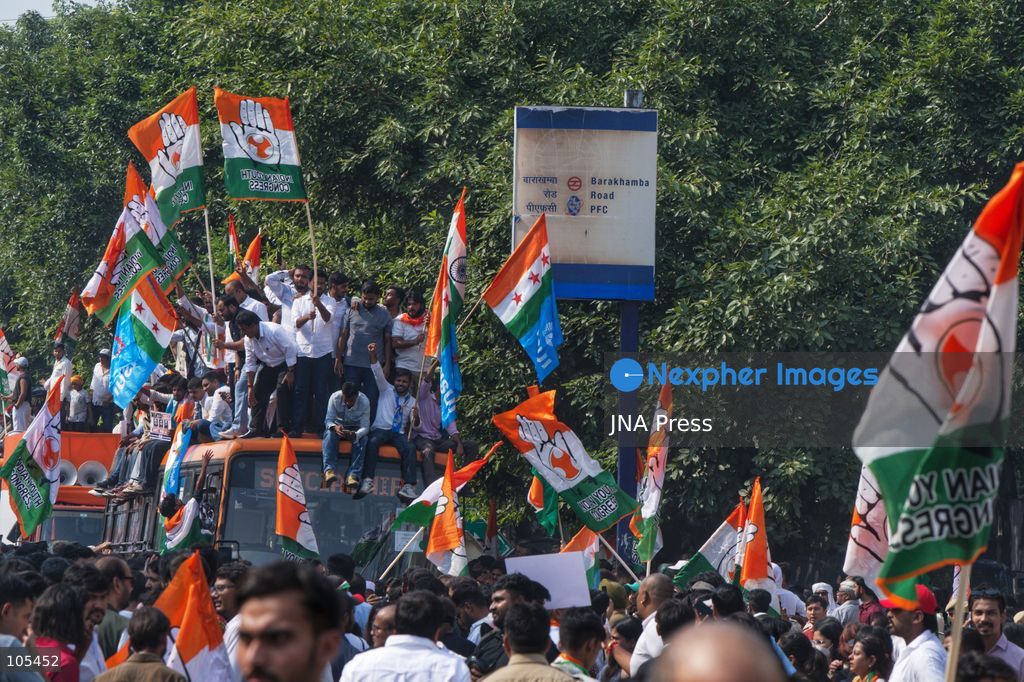 NEW DELHI, INDIA, OCTOBER 12, 2026: Congress party workers and opposition leaders take part in a protest in New Delhi demanding the resignation of Chief Election Commissioner Gyanesh Kumar over alleged electoral irregularities and revisions to voter rolls under the Special Intensive Revision (SIR). Police detain participants during the demonstration amid a heavy security deployment. Photo by Amit Sukula / JNA Press. (Photo by Amit shukla/JNA Press via Nexpher Images)