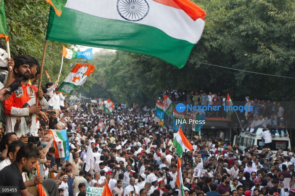NEW DELHI, INDIA, OCTOBER 12, 2026: Congress party workers and opposition leaders take part in a protest in New Delhi demanding the resignation of Chief Election Commissioner Gyanesh Kumar over alleged electoral irregularities and revisions to voter rolls under the Special Intensive Revision (SIR). Police detain participants during the demonstration amid a heavy security deployment. Photo by Amit Sukula / JNA Press. (Photo by Amit shukla/JNA Press via Nexpher Images)