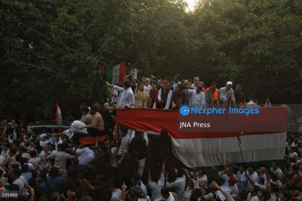 NEW DELHI, INDIA, OCTOBER 12, 2026: Congress party workers and opposition leaders take part in a protest in New Delhi demanding the resignation of Chief Election Commissioner Gyanesh Kumar over alleged electoral irregularities and revisions to voter rolls under the Special Intensive Revision (SIR). Police detain participants during the demonstration amid a heavy security deployment. Photo by Amit Sukula / JNA Press. (Photo by Amit shukla/JNA Press via Nexpher Images)
