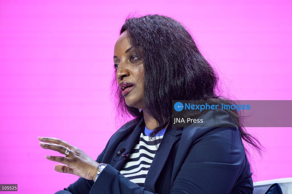 BANGKOK, THAILAND - OCTOBER 14, 2026: Governor of the National Bank of Rwanda Soraya Munyana Hakuziyaremye speaks in “Bangkok Blueprint for Fraud-Resilient Financial Services” during the 2026 Annual Meetings of the IMF and the World Bank Group in Bangkok. The session focuses on the launch of the Bangkok Blueprint, a framework for tackling cyber-enabled fraud through a whole-of-ecosystem approach. Photo by Watsawat Koktabtim / JNA Press. (Photo by Watsawat "James" Koktabtim/JNA Press via Nexpher Images)