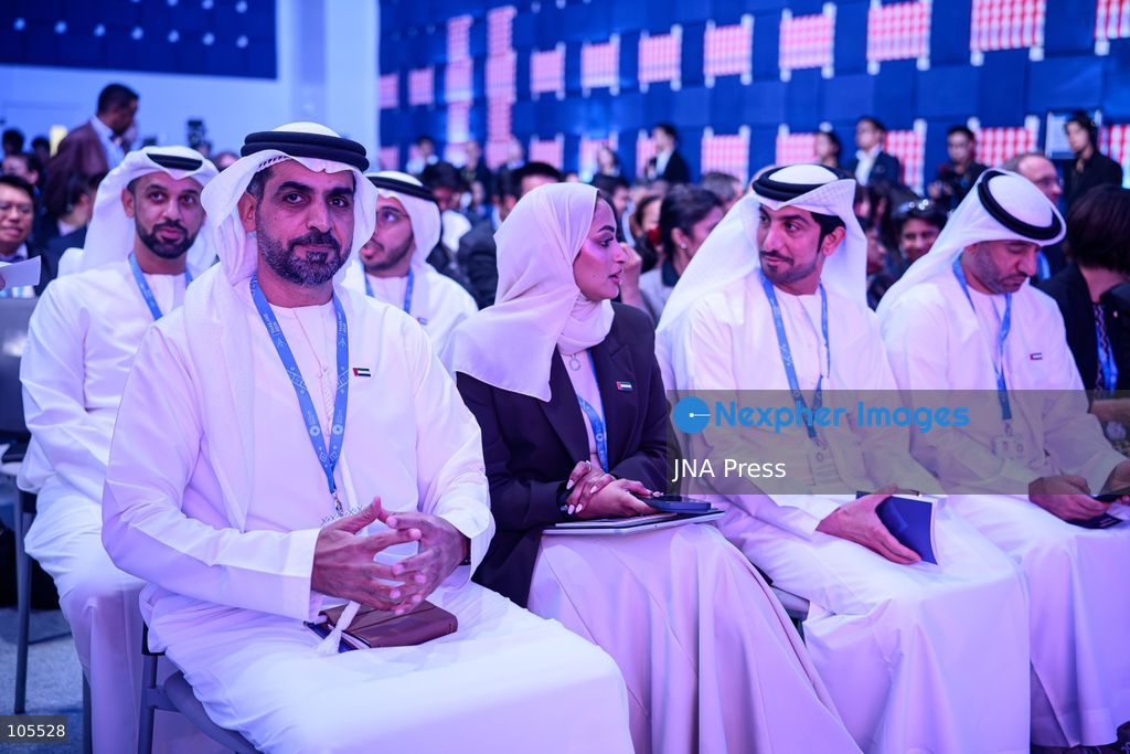 BANGKOK, THAILAND - OCTOBER 14, 2026: UAE's Representatives await for the session as Thailand’s Deputy Prime Minister and Finance Minister Ekniti Nitithanprapas, Governor of the Bank of Thailand Vitai Ratanakorn, Atlantic Council Vice President and Chair of International Economics Josh Lipsky, Bank of England Governor Andrew Bailey, International Monetary Fund (IMF) Managing Director Kristalina Georgieva, Governor of the National Bank of Rwanda Soraya Munyana Hakuziyaremye, and World Bank Group Managing Director and Chief Financial Officer Anshula Kant take part in “Bangkok Blueprint for Fraud-Resilient Financial Services” during the 2026 Annual Meetings of the IMF and the World Bank Group in Bangkok. The session focuses on the launch of the Bangkok Blueprint, a framework for tackling cyber-enabled fraud through a whole-of-ecosystem approach. Photo by Watsawat Koktabtim / JNA Press. (Photo by Watsawat "James" Koktabtim/JNA Press via Nexpher Images)
