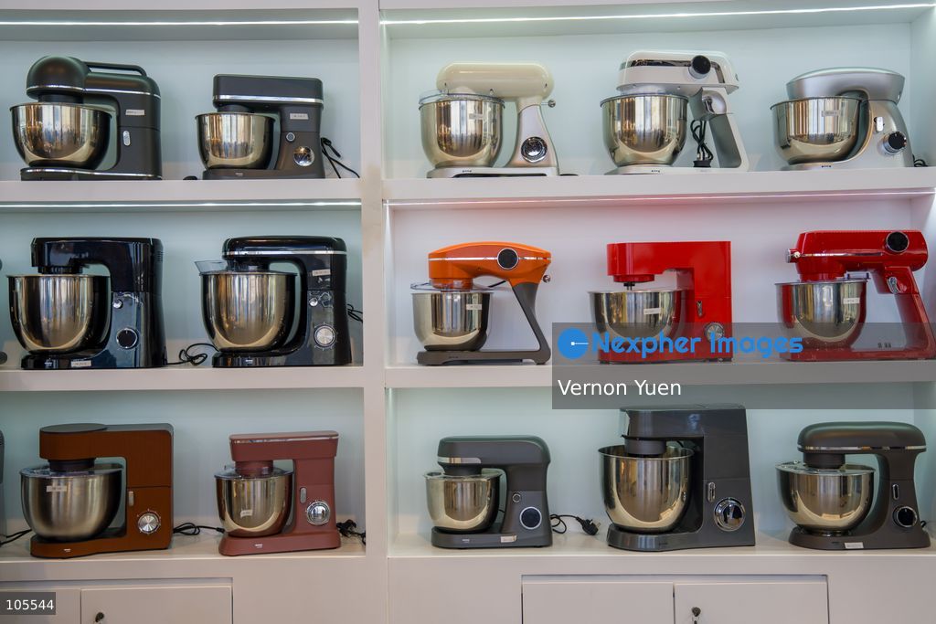 Stand mixers at the Hong Kong Electronics Fair on October 14, 2026 in Hong Kong. (Photo by Vernon Yuen/Nexpher Images)
