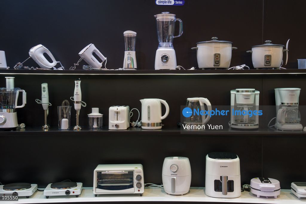 Kitchen appliances at the Hong Kong Electronics Fair on October 14, 2026 in Hong Kong. (Photo by Vernon Yuen/Nexpher Images)