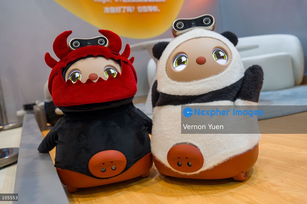 Companion robots at the Hong Kong Electronics Fair on October 14, 2026 in Hong Kong. (Photo by Vernon Yuen/Nexpher Images)