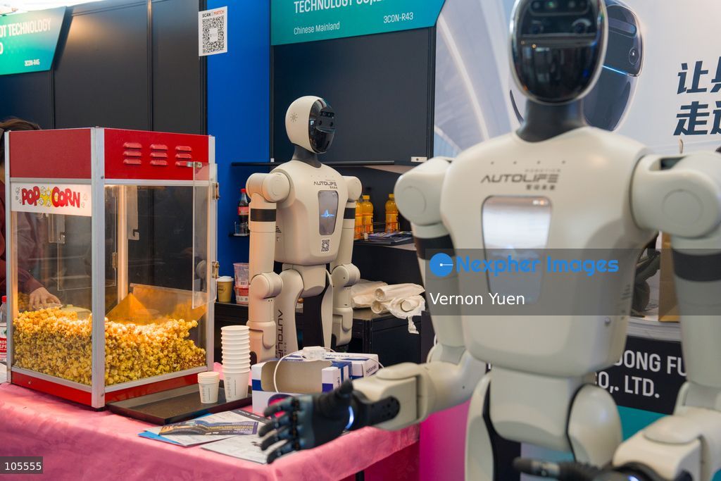 Robots at the Hong Kong Electronics Fair on October 14, 2026 in Hong Kong. (Photo by Vernon Yuen/Nexpher Images)