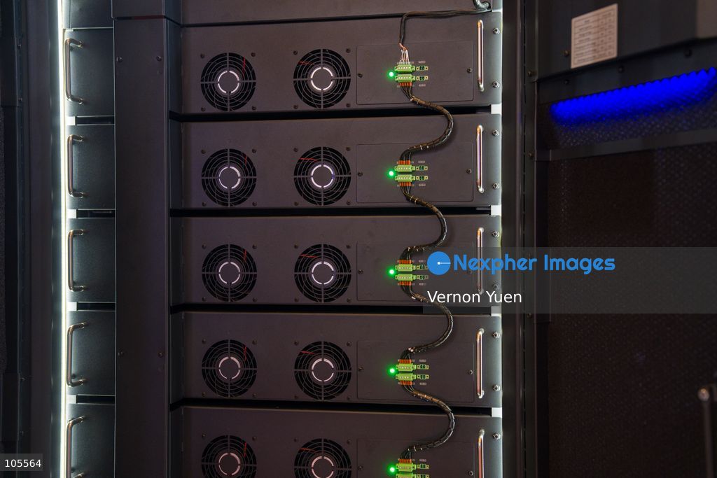 GPET Battery racks at the Hong Kong Electronics Fair on October 14, 2026 in Hong Kong. (Photo by Vernon Yuen/Nexpher Images)