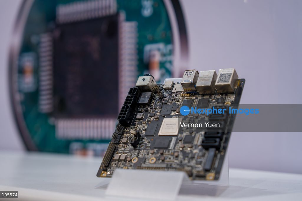 A computer board at the Hong Kong Electronics Fair on October 14, 2026 in Hong Kong. (Photo by Vernon Yuen/Nexpher Images)