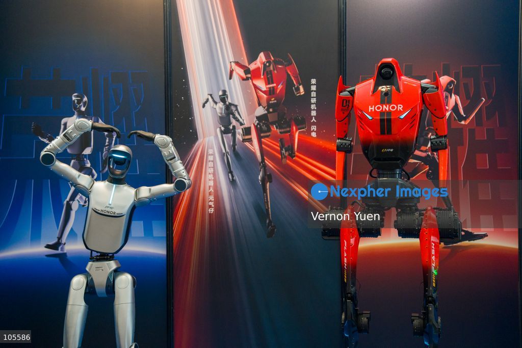 Robots at the Hong Kong Electronics Fair on October 14, 2026 in Hong Kong. (Photo by Vernon Yuen/Nexpher Images)