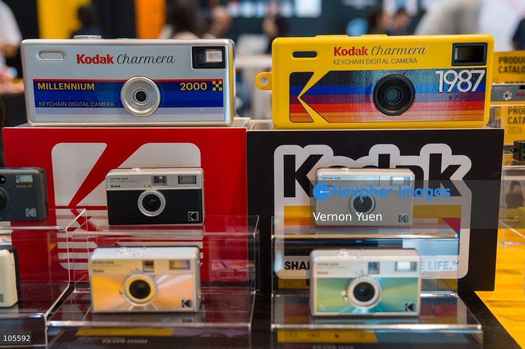 Kodak small camera at the Hong Kong Electronics Fair on October 14, 2026 in Hong Kong. (Photo by Vernon Yuen/Nexpher Images)