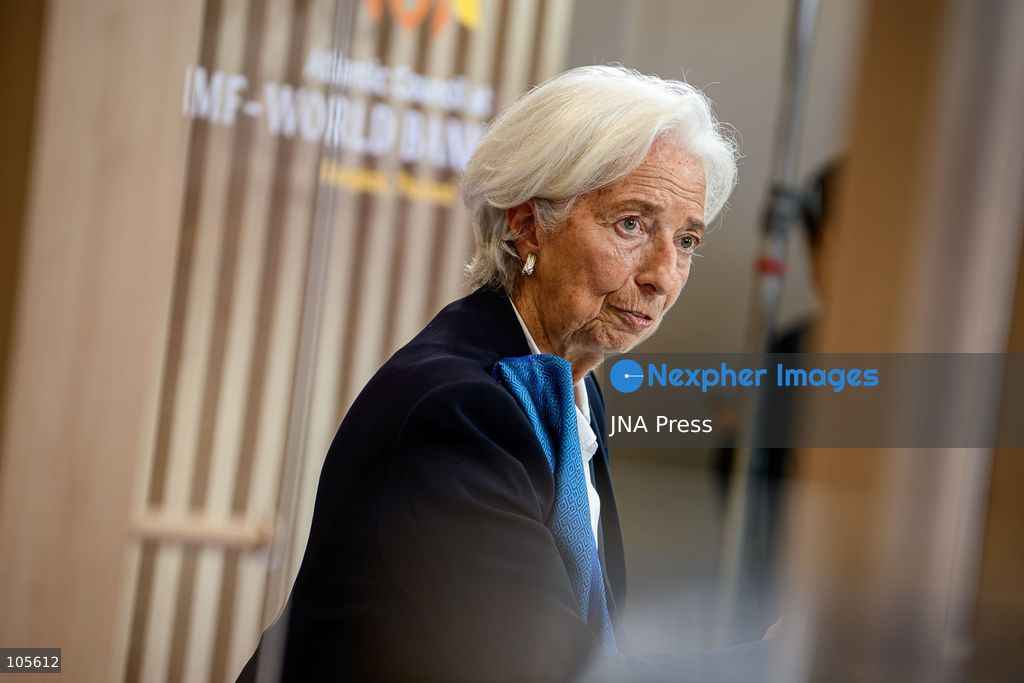 BANGKOK, THAILAND - OCTOBER 14, 2026: President of European Central Bank (ECB), Christine Lagarde gives a remark speech on "the Euro's digital future" during the 2026 Annual Meetings of the IMF and the World Bank Group in Bangkok. Photo by Watsawat Koktabtim / JNA Press. (Photo by Watsawat "James" Koktabtim/JNA Press via Nexpher Images)
