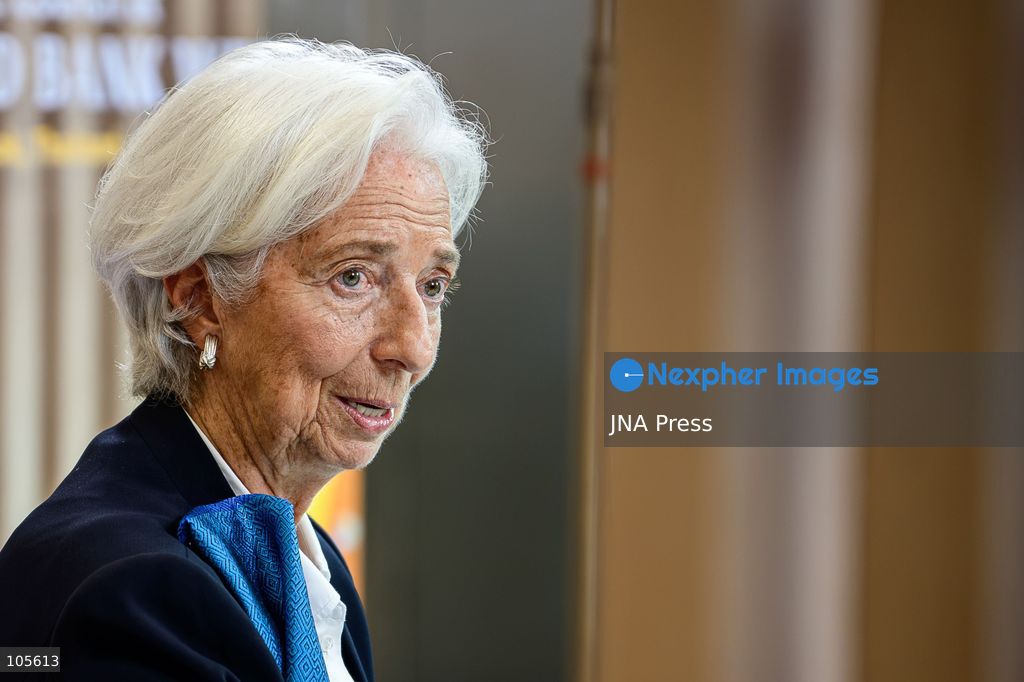 BANGKOK, THAILAND - OCTOBER 14, 2026: President of European Central Bank (ECB), Christine Lagarde gives a remark speech on "the Euro's digital future" during the 2026 Annual Meetings of the IMF and the World Bank Group in Bangkok. Photo by Watsawat Koktabtim / JNA Press. (Photo by Watsawat "James" Koktabtim/JNA Press via Nexpher Images)