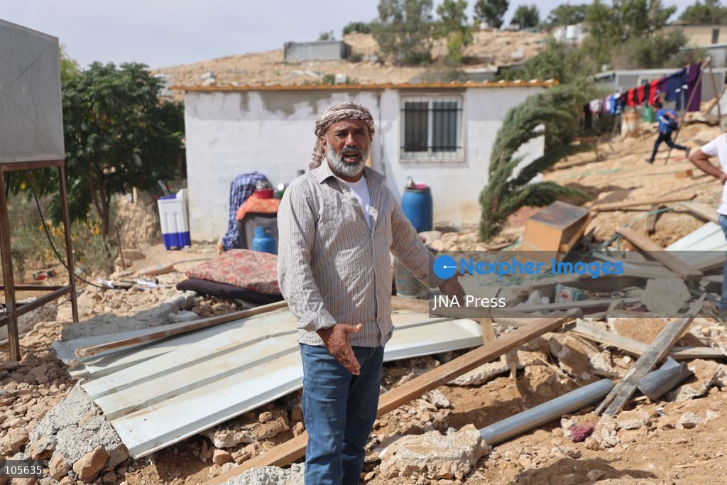UMM AL-KHAIR, WEST BANK, PALESTINE, OCTOBER 14, 2026: Israeli forces demolish a Palestinian home and confiscate a portable toilet in Umm al-Khair, in Masafer Yatta, south of Hebron, in the occupied West Bank. The demolished dwelling housed a family of seven, according to Palestinian news agency WAFA. Photo by Mosab Shawer / JNA Press. (Photo by Mosab shawer/JNA Press via Nexpher Images)