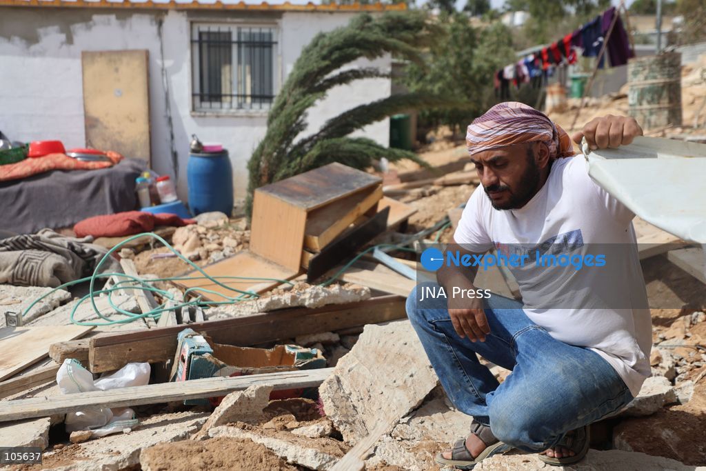 UMM AL-KHAIR, WEST BANK, PALESTINE, OCTOBER 14, 2026: Israeli forces demolish a Palestinian home and confiscate a portable toilet in Umm al-Khair, in Masafer Yatta, south of Hebron, in the occupied West Bank. The demolished dwelling housed a family of seven, according to Palestinian news agency WAFA. Photo by Mosab Shawer / JNA Press. (Photo by Mosab shawer/JNA Press via Nexpher Images)