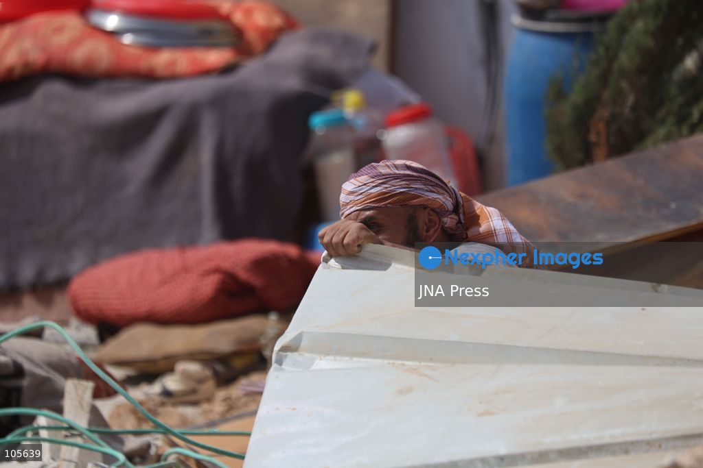 UMM AL-KHAIR, WEST BANK, PALESTINE, OCTOBER 14, 2026: Israeli forces demolish a Palestinian home and confiscate a portable toilet in Umm al-Khair, in Masafer Yatta, south of Hebron, in the occupied West Bank. The demolished dwelling housed a family of seven, according to Palestinian news agency WAFA. Photo by Mosab Shawer / JNA Press. (Photo by Mosab shawer/JNA Press via Nexpher Images)