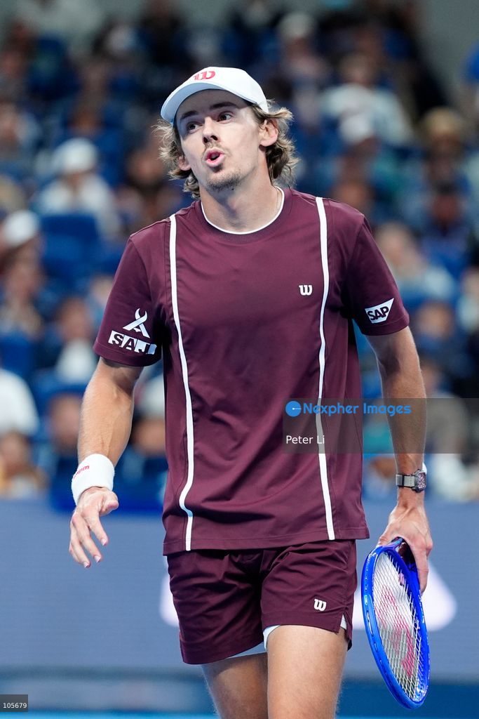 Alex De Minaur of Australia in action against Novak Djokovic of Serbia during their Men's Singles final match on day seven of China Open at the National Tennis Center on October 6, 2026 in Beijing, China. (Photo by Peter Li/Nexpher Images)