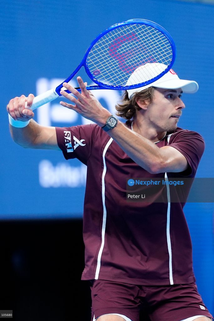 Alex De Minaur of Australia in action against Novak Djokovic of Serbia during their Men's Singles final match on day seven of China Open at the National Tennis Center on October 6, 2026 in Beijing, China. (Photo by Peter Li/Nexpher Images)