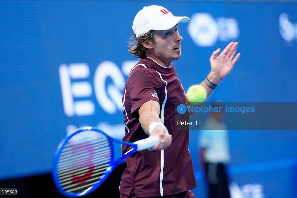 Alex De Minaur of Australia in action against Novak Djokovic of Serbia during their Men's Singles final match on day seven of China Open at the National Tennis Center on October 6, 2026 in Beijing, China. (Photo by Peter Li/Nexpher Images)