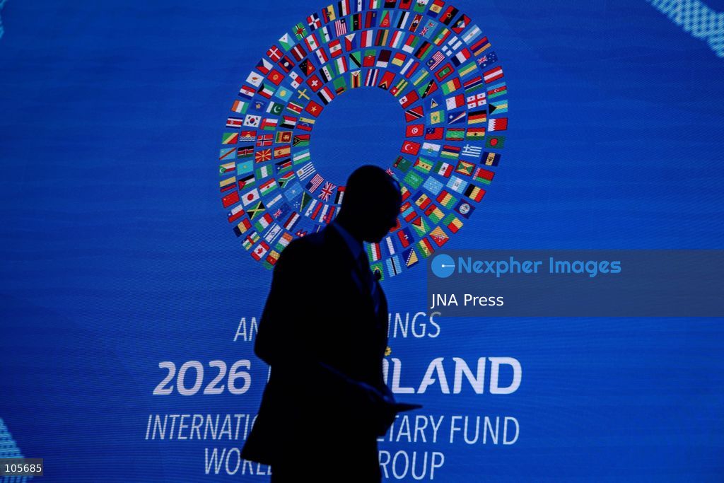 TOP PICS - BANGKOK, THAILAND - OCTOBER 13, 2026: Silhouette of Nigeria's Minister of Finance and Economy Taiwo Oyedele on the stage in "Africa's Golden Future" during the 2026 Annual Meetings of the International Monetary Fund (IMF) and the World Bank Group in Bangkok. The discussion explores the possibilities of Africa's regional growth, structural reforms, and deeper trade integration and create jobs for its rapidly growing youth population. Photo by Watsawat Koktabtim / JNA Press. (Photo by Watsawat "James" Koktabtim/JNA Press via Nexpher Images)