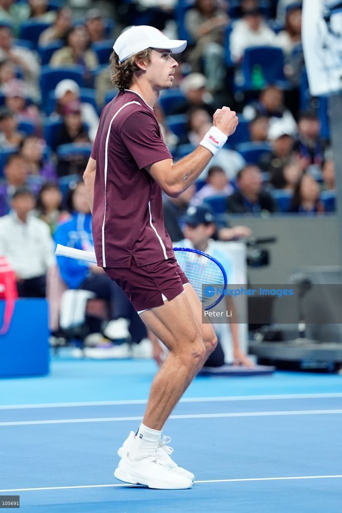Alex De Minaur of Australia in action against Novak Djokovic of Serbia during their Men's Singles final match on day seven of China Open at the National Tennis Center on October 6, 2026 in Beijing, China. (Photo by Peter Li/Nexpher Images)