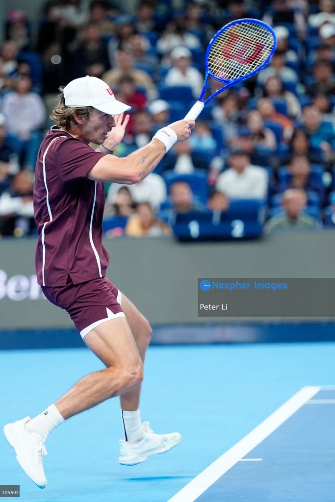 Alex De Minaur of Australia in action against Novak Djokovic of Serbia during their Men's Singles final match on day seven of China Open at the National Tennis Center on October 6, 2026 in Beijing, China. (Photo by Peter Li/Nexpher Images)
