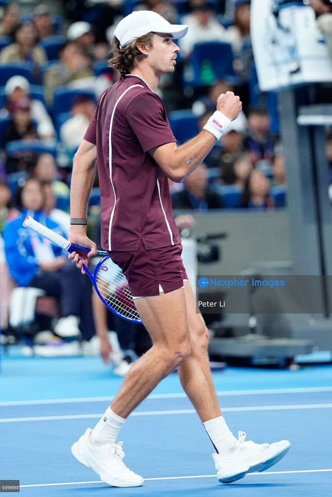 Alex De Minaur of Australia in action against Novak Djokovic of Serbia during their Men's Singles final match on day seven of China Open at the National Tennis Center on October 6, 2026 in Beijing, China. (Photo by Peter Li/Nexpher Images)