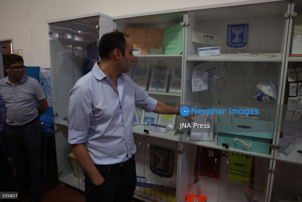 SHOHAM, ISRAEL, OCTOBER 14, 2026: Preparations for Israel’s upcoming parliamentary elections at the Central Elections Committee’s logistics centre in Shoham. Workers organise and pack voting materials and polling station equipment during a media tour of the facility. Photo by Saeed qaq / JNA PREES (Photo by Saeed Qaq/JNA Press via Nexpher Images)
