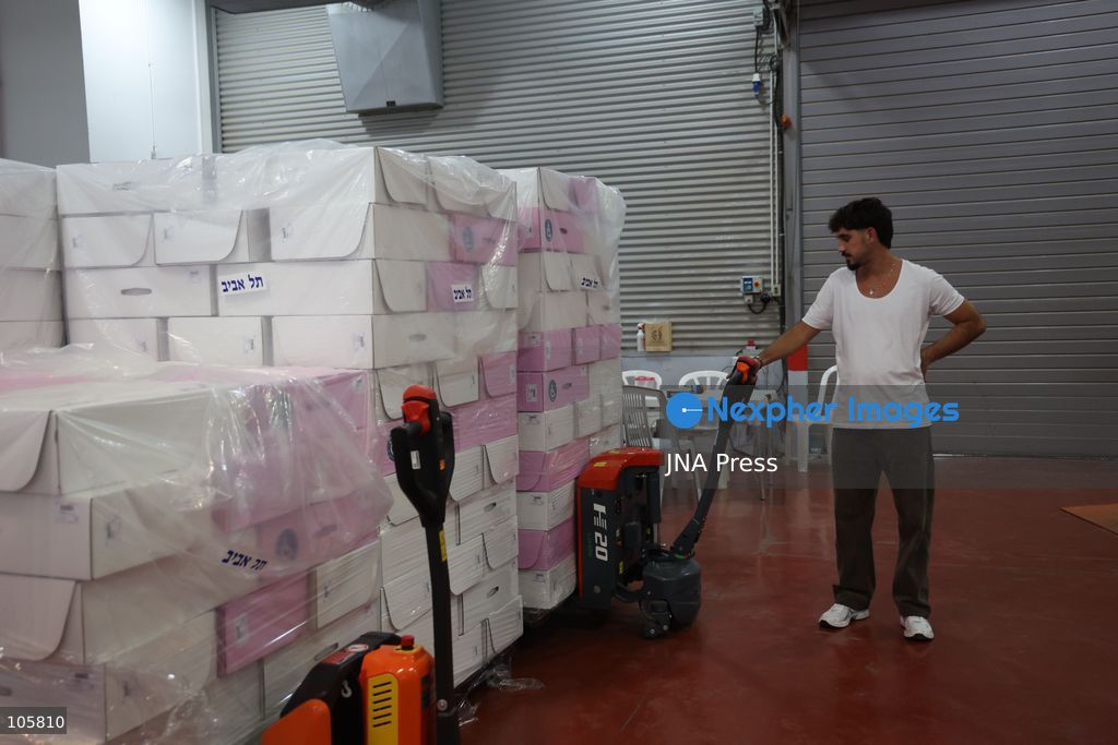 SHOHAM, ISRAEL, OCTOBER 14, 2026: Preparations for Israel’s upcoming parliamentary elections at the Central Elections Committee’s logistics centre in Shoham. Workers organise and pack voting materials and polling station equipment during a media tour of the facility. Photo by Saeed qaq / JNA PREES (Photo by Saeed Qaq/JNA Press via Nexpher Images)