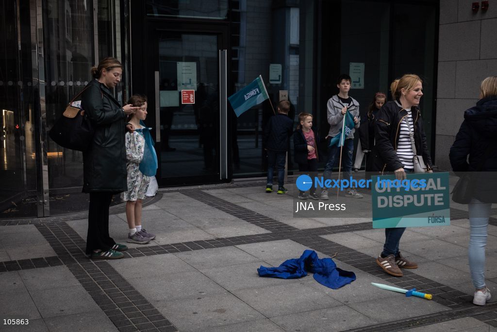 DUBLIN, IRELAND, OCTOBER 14, 2026: Public sector workers take part in a nationwide 24-hour strike in Dublin amid a dispute over negotiations for a new public sector pay agreement. The action involves teachers, healthcare workers and civil servants, disrupting schools and public services while essential emergency care remains available. Photo by Nadia Caimi / JNA Press. (Photo by Nadia Caimi/JNA Press via Nexpher Images)