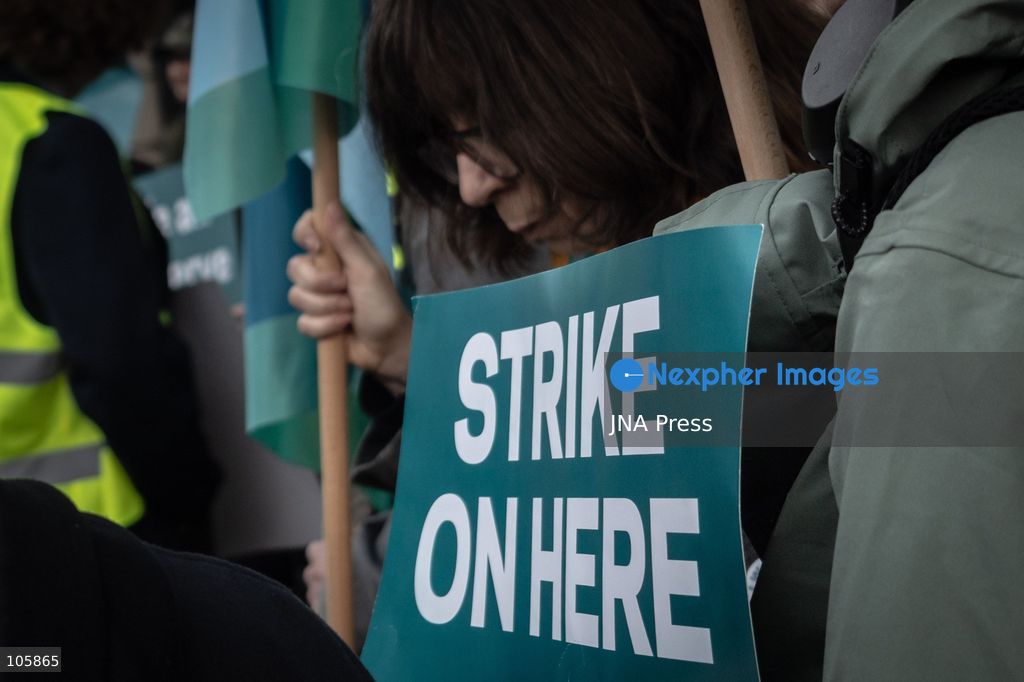 DUBLIN, IRELAND, OCTOBER 14, 2026: Public sector workers take part in a nationwide 24-hour strike in Dublin amid a dispute over negotiations for a new public sector pay agreement. The action involves teachers, healthcare workers and civil servants, disrupting schools and public services while essential emergency care remains available. Photo by Nadia Caimi / JNA Press. (Photo by Nadia Caimi/JNA Press via Nexpher Images)