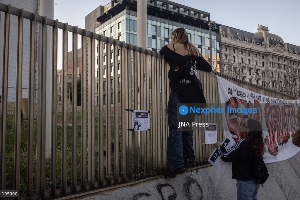 MILAN, ITALY, OCTOBER 13, 2026: Demonstrators gather in Milan to protest against the high cost of living in the city. Participants call attention to the financial pressures facing residents. Photo by Nadia Caimi / JNA Press. (Photo by Nadia Caimi/JNA Press via Nexpher Images)