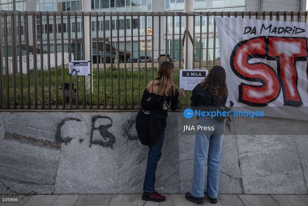 MILAN, ITALY, OCTOBER 13, 2026: Demonstrators gather in Milan to protest against the high cost of living in the city. Participants call attention to the financial pressures facing residents. Photo by Nadia Caimi / JNA Press. (Photo by Nadia Caimi/JNA Press via Nexpher Images)