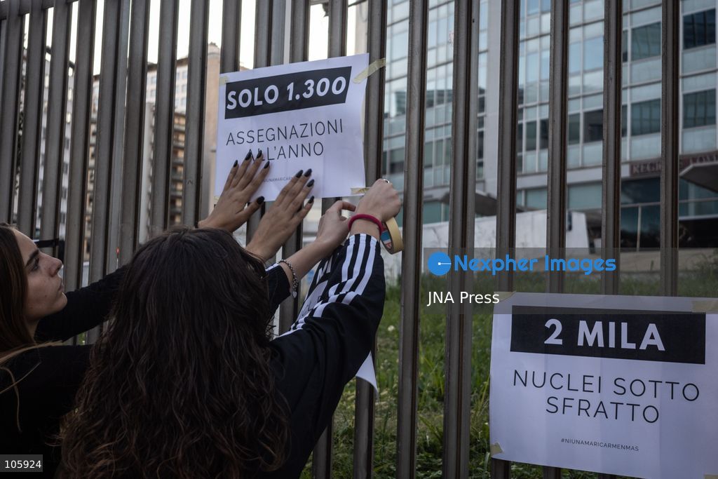 MILAN, ITALY, OCTOBER 13, 2026: Demonstrators gather in Milan to protest against the high cost of living in the city. Participants call attention to the financial pressures facing residents. Photo by Nadia Caimi / JNA Press. (Photo by Nadia Caimi/JNA Press via Nexpher Images)