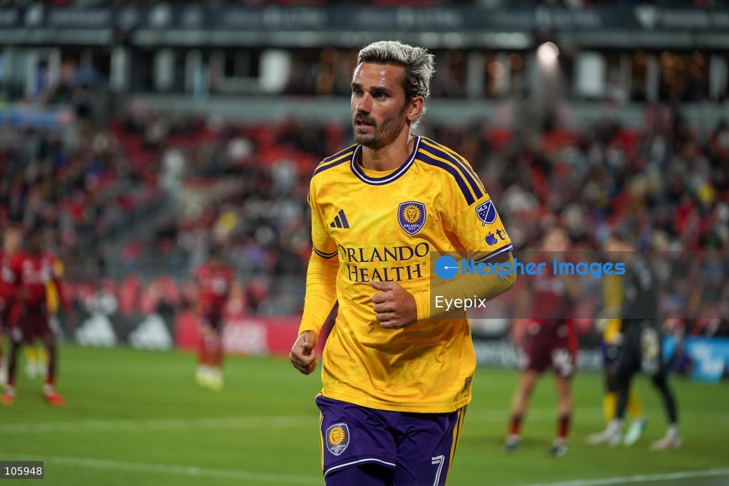 Antoine Griezman #07 of Orlando City SC looks on during the Major League Soccer Match between Toronto FC and Orlando City SC at BMO Field Stadium. on October 14, 2026 in Toronto, Canada. (Photo by Leonardo Ramirez/ Eyepix Group) (Photo by Leonardo Ramirez / Eyepix Group/Eyepix via Nexpher Images)