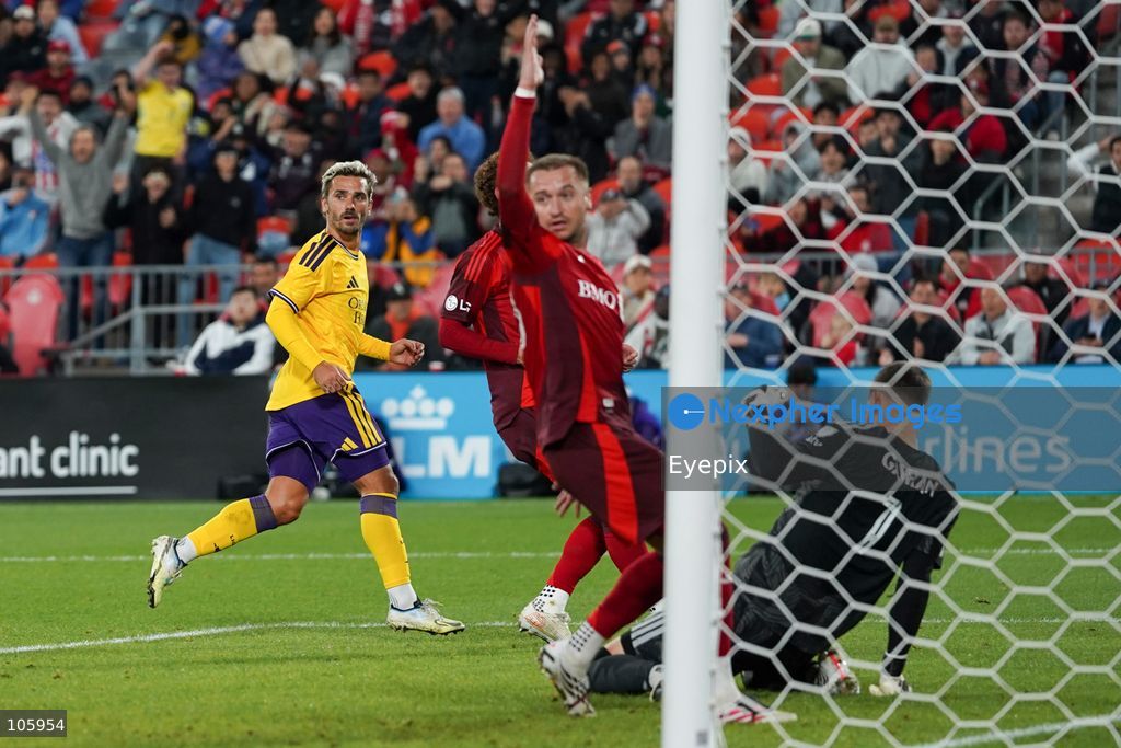 Antoine Griezman #07 of Orlando City SC runs to celebrate after scoring a goal during the Major League Soccer Match between Toronto FC and Orlando City SC at BMO Field Stadium. on October 14, 2026 in Toronto, Canada. (Photo by Leonardo Ramirez/ Eyepix Group) (Photo by Leonardo Ramirez / Eyepix Group/Eyepix via Nexpher Images)