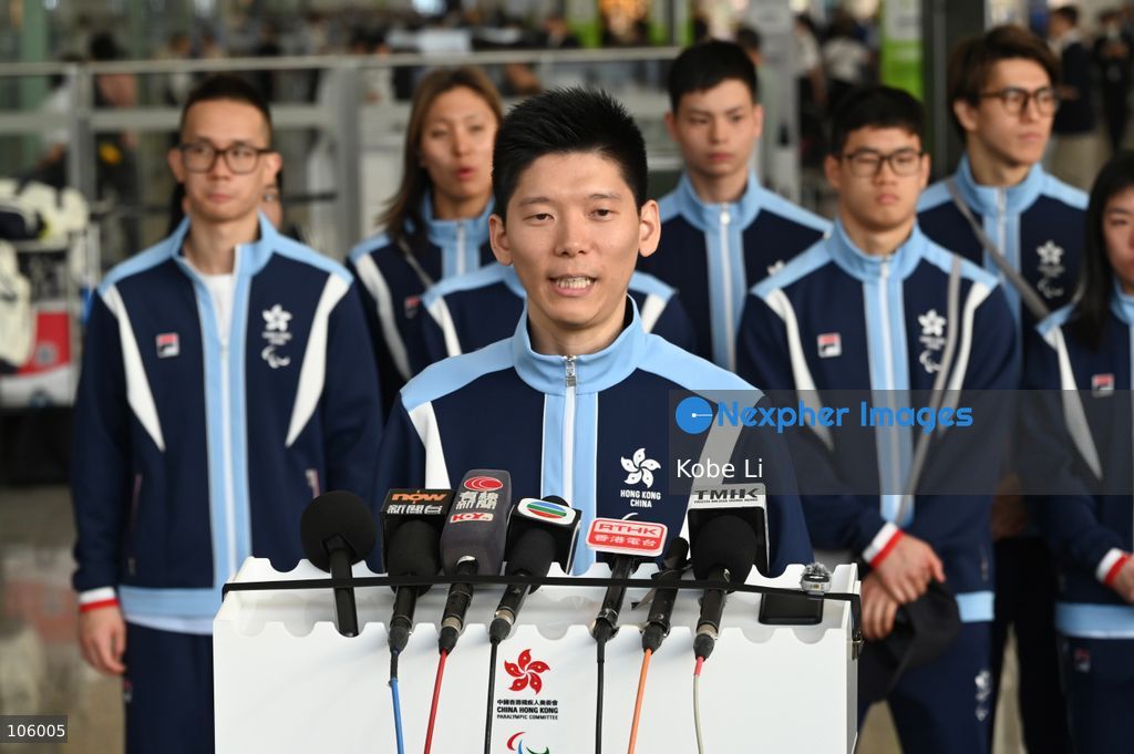 Yueng Sui Ki, a Hong Kong Team player of The 5th Asian Para Games, meeting media before flying to Nagoya to begin their final preparations on October 15, 2026 in Hong Kong.