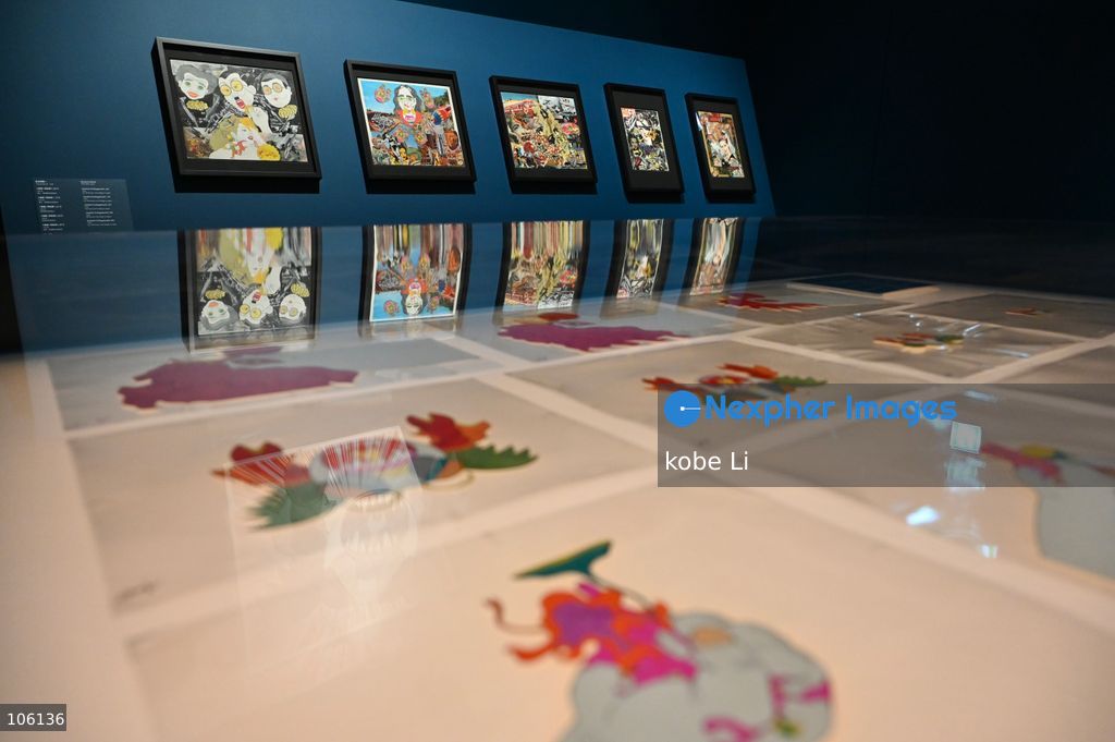 A general view showing some artworks display at the "Myths and Monsters: The Art of Fantasy in Asia" exhibition opening at Hong Kong’s M+. on October 15, 2026 in Hong Kong.
