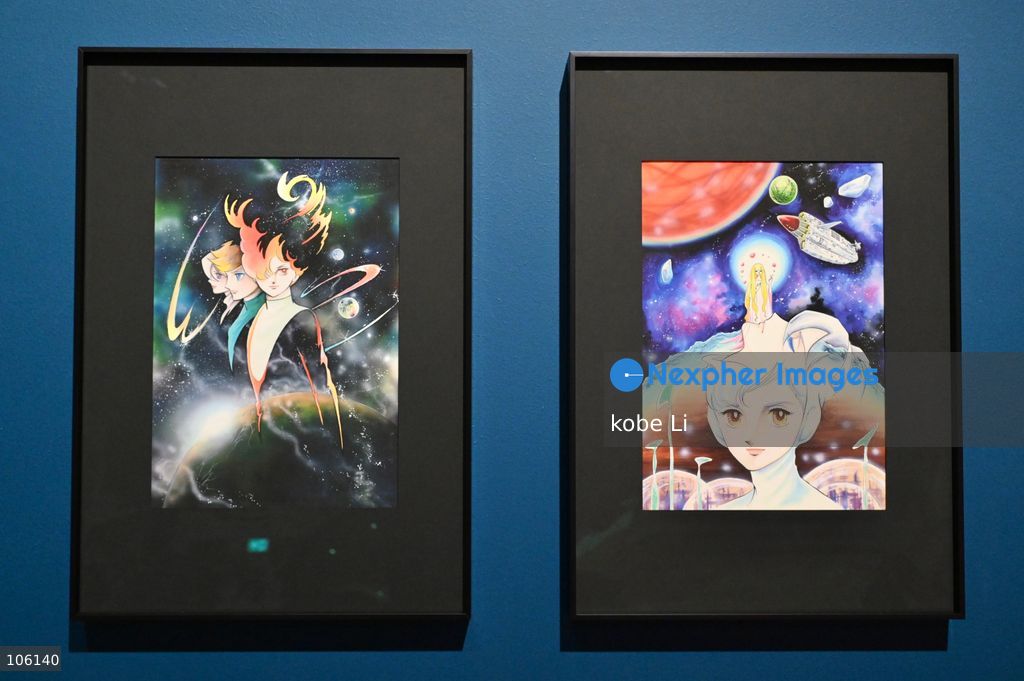 A general view showing two artworks, the "Myths and Monsters: The Art of Fantasy in Asia" exhibition opening at Hong Kong’s M+. on October 15, 2026 in Hong Kong.