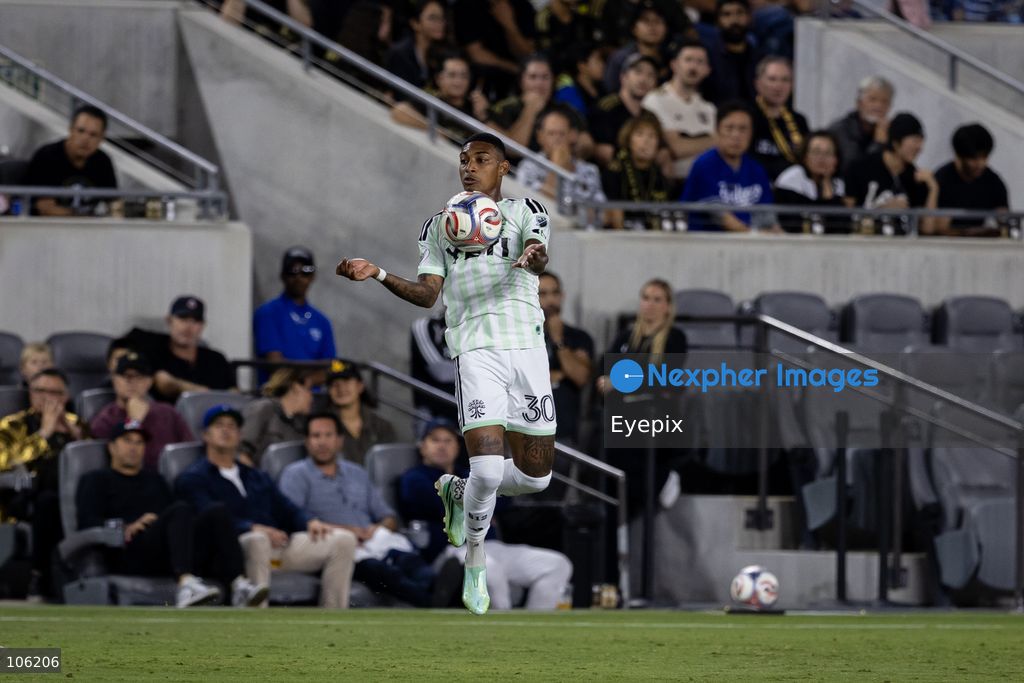 Joseph Rosales #30 of Austin FC controls the ball during the matchday 30 of Major League Soccer between Los Angeles  Football Club and  Austin FC  at BMO Stadium on October 14, 2026 in Los Angeles, California. (Photo by Arturo Cordero / Eyepix Group) (Photo by Arturo Cordero / Eyepix Group/Eyepix via Nexpher Images)