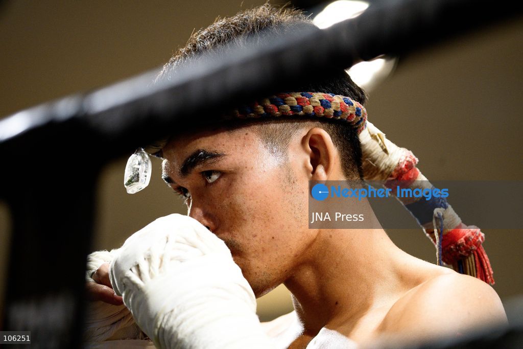 BANGKOK, THAILAND - OCTOBER 15, 2026: A Muay Thai fighter perform "Wai Khru" Ceremony before the match of live boxing bouts during a THAI FIGHT showcase at the Queen Sirikit National Convention Center (QSNCC) in Bangkok, as part of the 2026 Annual Meetings of the International Monetary Fund (IMF) and the World Bank Group. The event features traditional Thai martial arts as part of a cultural showcase aimed at promoting Thailand’s cultural heritage to an international audience. Photo by Watsawat Koktabtim / JNA Press. (Photo by Watsawat "James" Koktabtim/JNA Press via Nexpher Images)