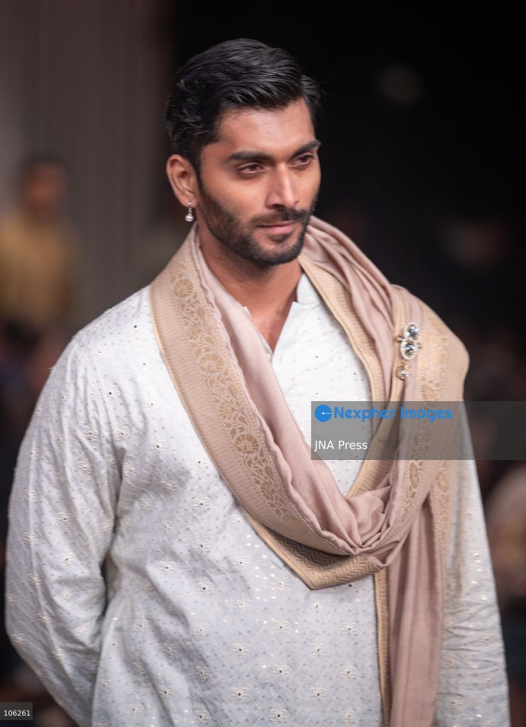 NEW DELHI, INDIA, OCTOBER 15, 2026: Actor Ali Fazal showcases an outfit by designer Tarun Tahiliani during Lakme Fashion Week in partnership with the Fashion Design Council of India (FDCI). Photo by Vishal Kapoor / JNA Press. (Photo by Vishal Kapoor/JNA Press via Nexpher Images)