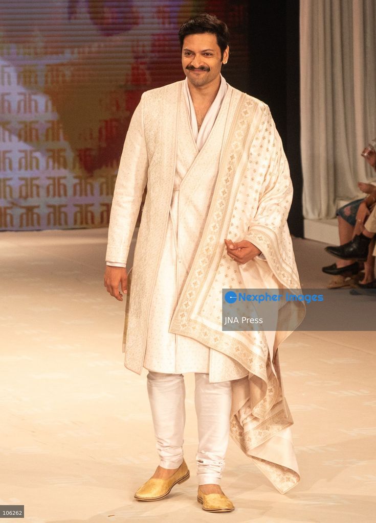 NEW DELHI, INDIA, OCTOBER 15, 2026: Actor Ali Fazal showcases an outfit by designer Tarun Tahiliani during Lakme Fashion Week in partnership with the Fashion Design Council of India (FDCI). Photo by Vishal Kapoor / JNA Press. (Photo by Vishal Kapoor/JNA Press via Nexpher Images)