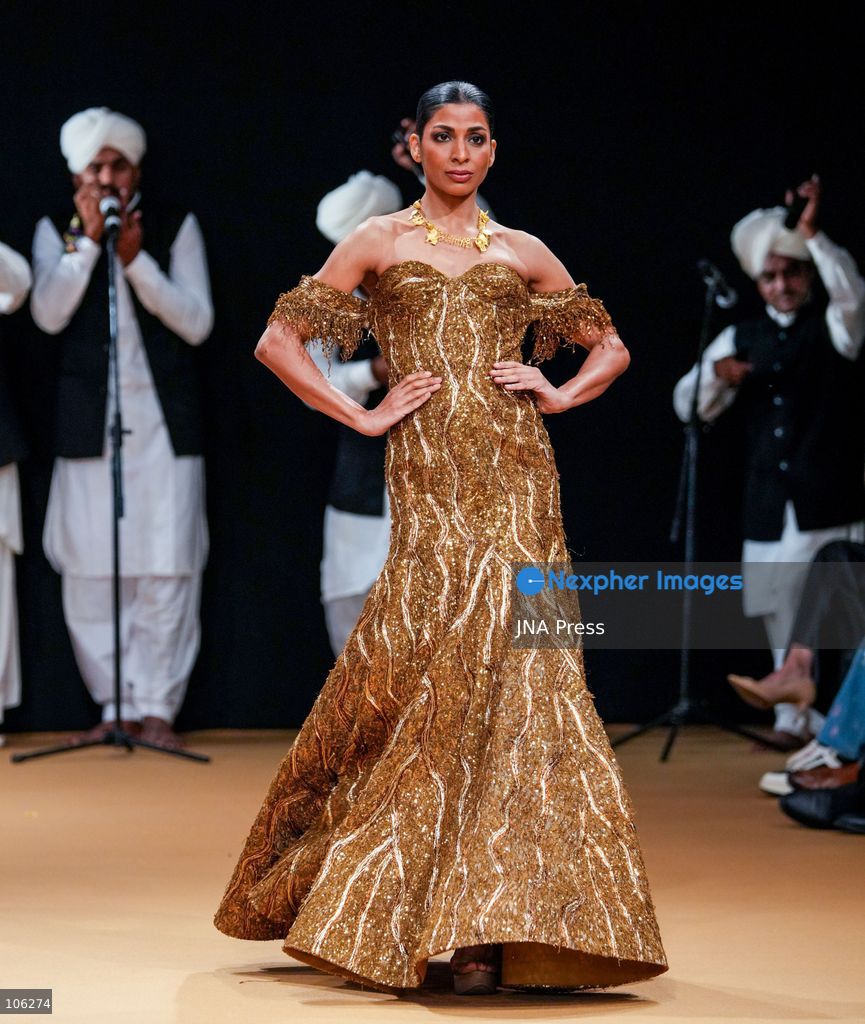 NEW DELHI, INDIA, OCTOBER 15, 2026: Models showcase creations by designer Samant Chauhan in collaboration with Jaisalmer Crafted Bar Collectibles during Lakme Fashion Week x FDCI at the Taj Palace in New Delhi. Photo by Vishal Kapoor / JNA Press. (Photo by Vishal Kapoor/JNA Press via Nexpher Images)