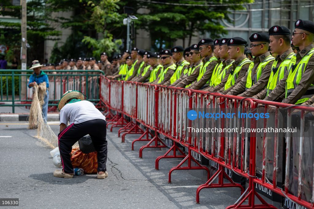 Bangkok, Thailand, October 16, 2026 — Members of the Assembly of the Poor staged a demonstration in Bangkok opposing the World Bank and the International Monetary Fund (IMF), calling for economic justice and food sovereignty. The protest took place during the World Bank–IMF meetings hosted by Thailand at the Queen Sirikit National Convention Center. The demonstration was held under the campaign “International Action for Food Sovereignty,” highlighting concerns over economic policies and the rights of local communities to determine their own food systems. (Photo by Thanatchanont Jiraworathanakul/Nexpher Images)