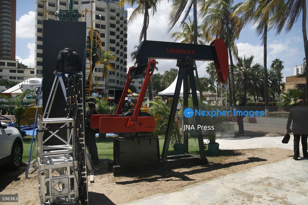 MARACAIBO, VENEZUELA, OCTOBER 15, 2026: The opening of the CEPEG 2026 Energy, Oil and Gas Conference is held at the Tibisay Hotel in Maracaibo, Venezuela. The event, organized by the Zulia Chamber of Petroleum, brings together executives, experts and representatives of companies from the oil and gas sector, including Chevron, Repsol and Shell. Photo by Humberto Matheus / JNA Press (Photo by Humberto Matheus/JNA Press via Nexpher Images)