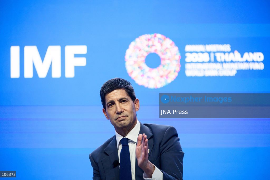 BANGKOK, THAILAND, OCTOBER 16, 2026: U.S. Federal Reserve Chair Kevin Warsh speaks during a fireside chat with International Monetary Fund (IMF) Managing Director Kristalina Georgieva at the Queen Sirikit National Convention Center (QSNCC) in Bangkok during the 2026 Annual Meetings of the IMF and the World Bank Group. The discussion focuses on the forces reshaping the global economy. Photo by Watsawat Koktabtim / JNA Press (Photo by Watsawat "James" Koktabtim/JNA Press via Nexpher Images)