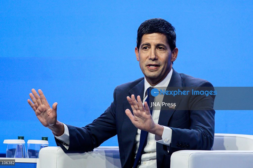 BANGKOK, THAILAND, OCTOBER 16, 2026: U.S. Federal Reserve Chair Kevin Warsh speaks during a fireside chat with International Monetary Fund (IMF) Managing Director Kristalina Georgieva at the Queen Sirikit National Convention Center (QSNCC) in Bangkok during the 2026 Annual Meetings of the IMF and the World Bank Group. The discussion focuses on the forces reshaping the global economy. Photo by Watsawat Koktabtim / JNA Press (Photo by Watsawat "James" Koktabtim/JNA Press via Nexpher Images)