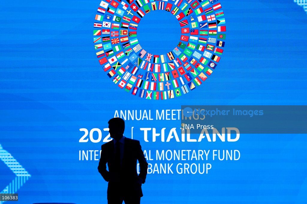 BANGKOK, THAILAND, OCTOBER 16, 2026: U.S. Federal Reserve Chair Kevin Warsh speaks during a fireside chat with International Monetary Fund (IMF) Managing Director Kristalina Georgieva at the Queen Sirikit National Convention Center (QSNCC) in Bangkok during the 2026 Annual Meetings of the IMF and the World Bank Group. The discussion focuses on the forces reshaping the global economy. Photo by Watsawat Koktabtim / JNA Press (Photo by Watsawat "James" Koktabtim/JNA Press via Nexpher Images)