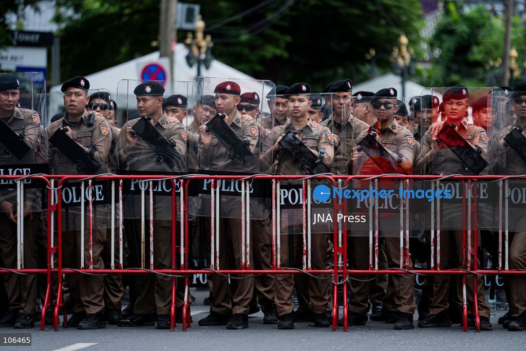 BANGKOK, THAILAND, OCTOBER 16, 2026: Members of Thailand’s Assembly of the Poor and allied community networks demonstrate during the annual meetings of the International Monetary Fund (IMF) and the World Bank Group. Protesters march towards the Queen Sirikit National Convention Center, calling for debt relief, greater public oversight of government borrowing and more public participation in economic policymaking. Photo by Captain Jirathummanuwat / JNA Press. (Photo by Captain Jirathummanuwat/JNA Press via Nexpher Images)