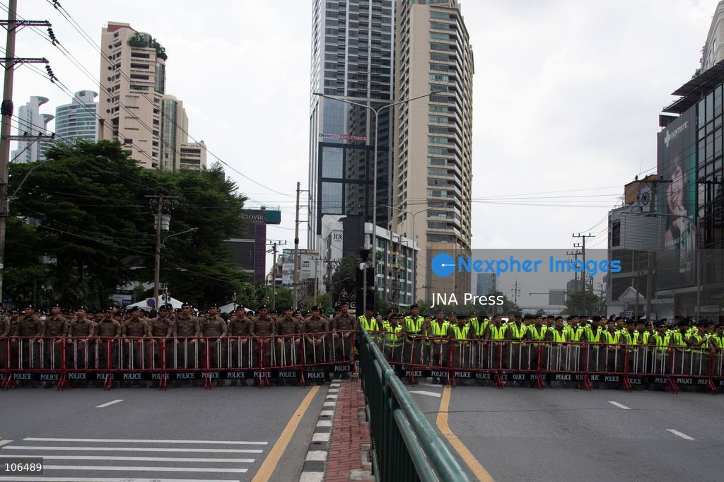 BANGKOK, THAILAND, OCTOBER 16, 2026: Members of the Assembly of the Poor and allied networks march towards the Queen Sirikit National Convention Center during the annual meetings of the International Monetary Fund (IMF) and the World Bank Group. Demonstrators call for debt relief, food sovereignty and greater public participation in economic policymaking. Photo by Panawat Seangsotg / JNA Press. (Photo by Panawat Seangsotg/JNA Press via Nexpher Images)