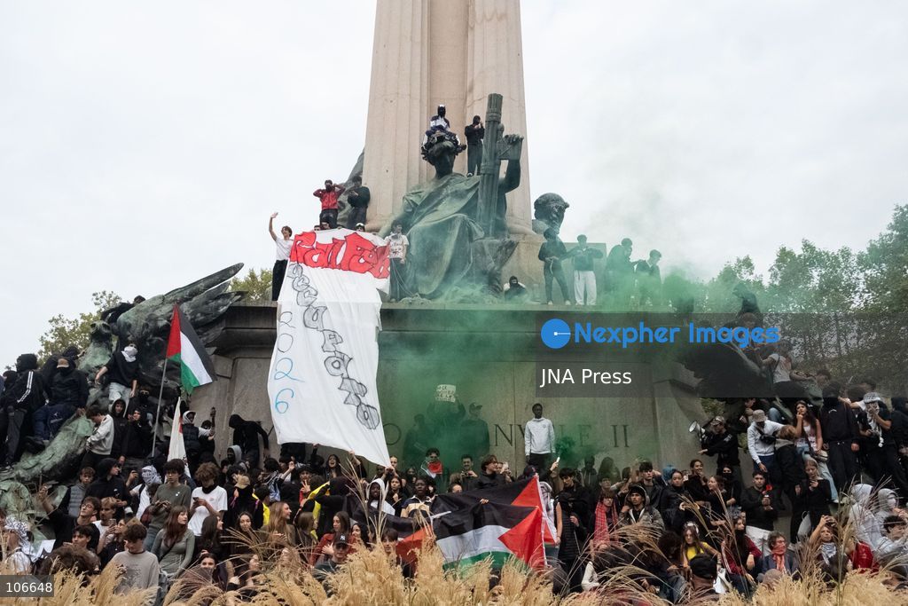 TURIN, ITALY, OCTOBER 16, 2026: Students demonstrate for improved school conditions and greater education funding following a wave of school occupations. Clashes erupt in Piazza Castello, where some demonstrators throw stones and police use water cannons, tear gas and baton charges. Teachers form human chains between students and officers during confrontations. The march ends at Palazzo Nuovo, part of the University of Turin. Photo by Camilla Baronetto / JNA Press. (Photo by Camilla Baronetto/JNA Press via Nexpher Images)